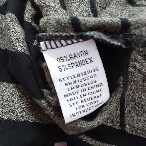 Liv By Habitat Clothes Cowl Neck Sweater Gray Stripe Oversized Women L Lagenlook - Picture 6 of 10